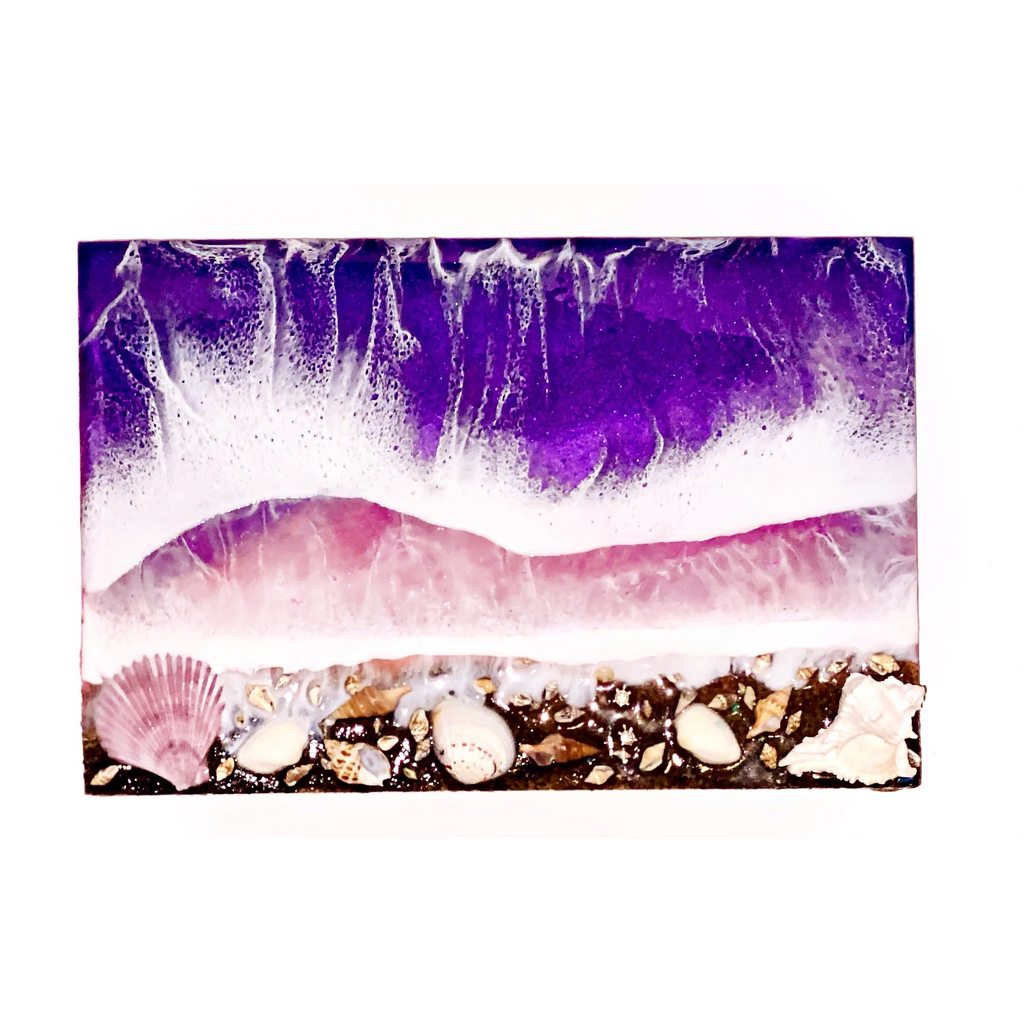 Purple Beach Resin Wall Art