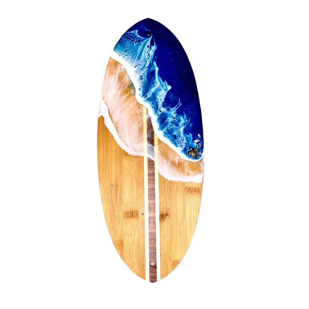 12” Surfboard Ocean Resin Art