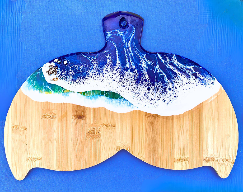 Whale Tail Serving Tray/Wall Decor Ocean Resin Art