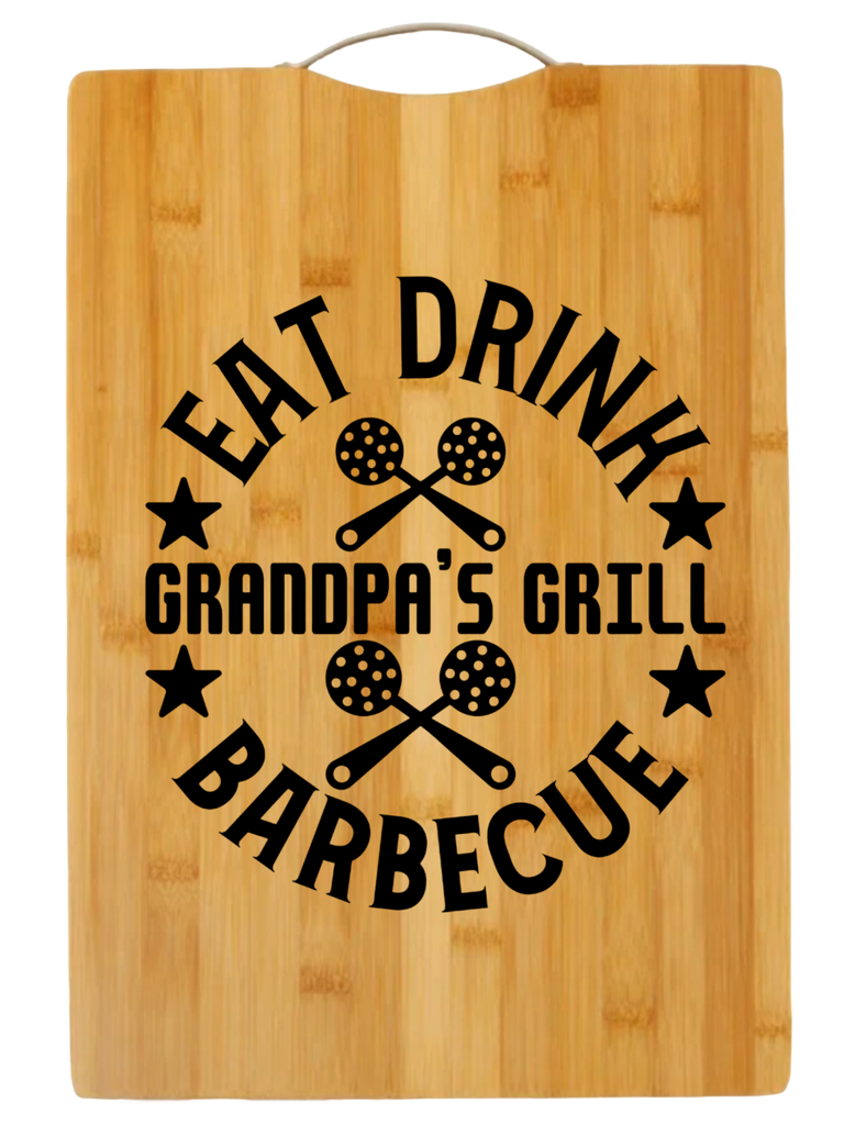 Eat Drink Barbecue Grandpas Grill | cutting board | charcuterie board cheese | cheese board