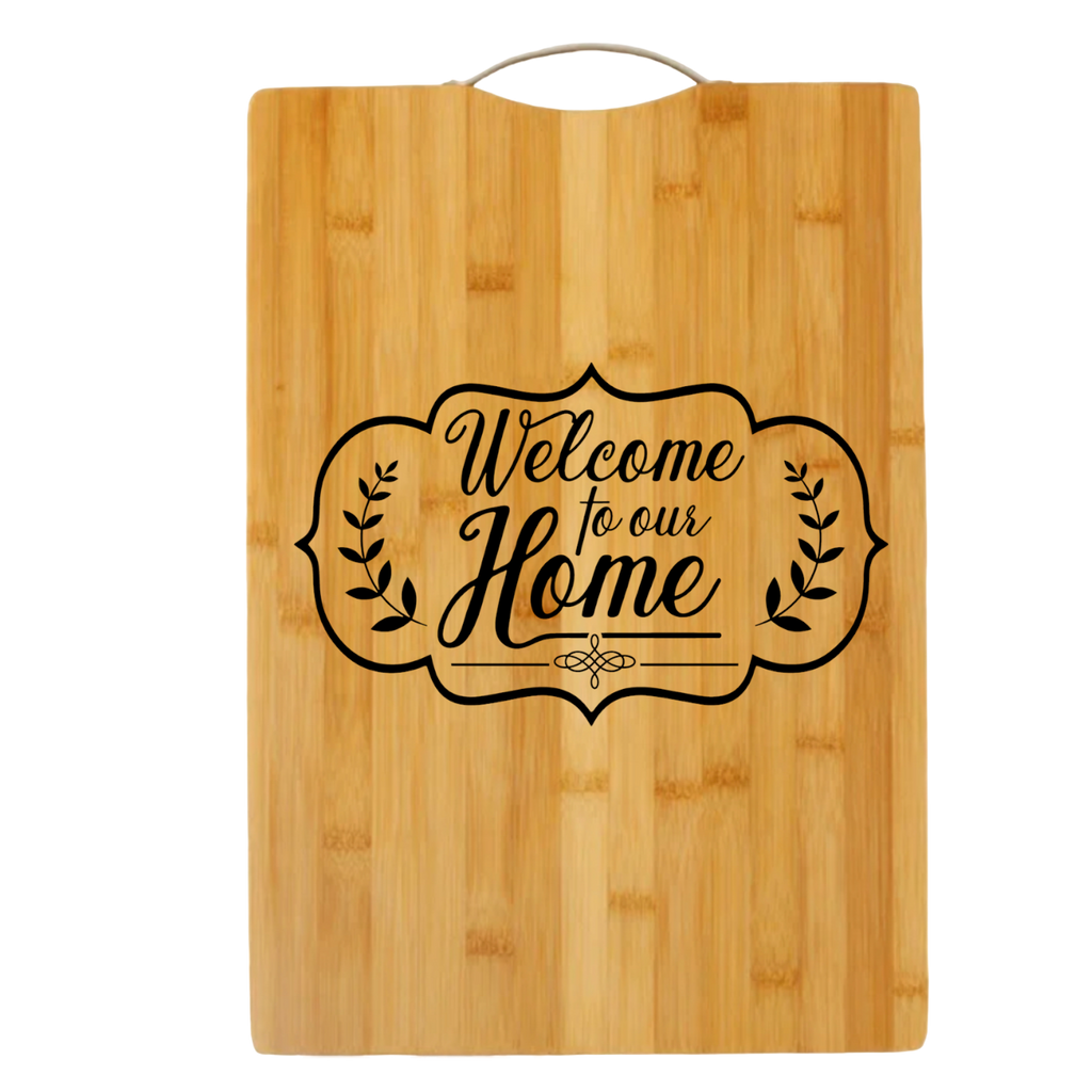 Welcome to Our Home | cutting board | bamboo charcuterie board cheese | cheese board