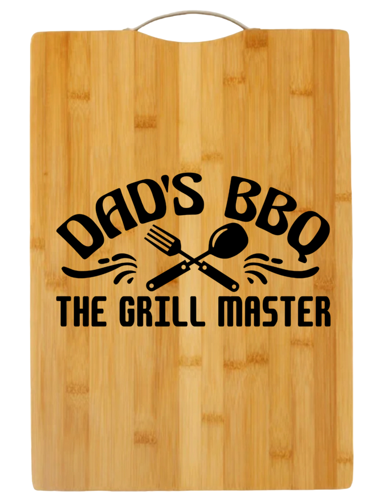 Dad's BBQ The Grill Master | cutting board | charcuterie board cheese | cheese board