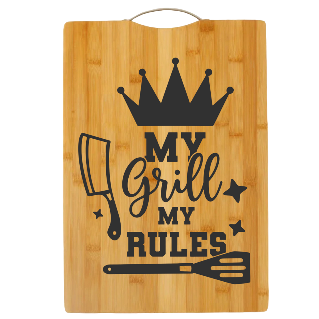 My Grill My Rules | cutting board | bamboo charcuterie board cheese | cheese board