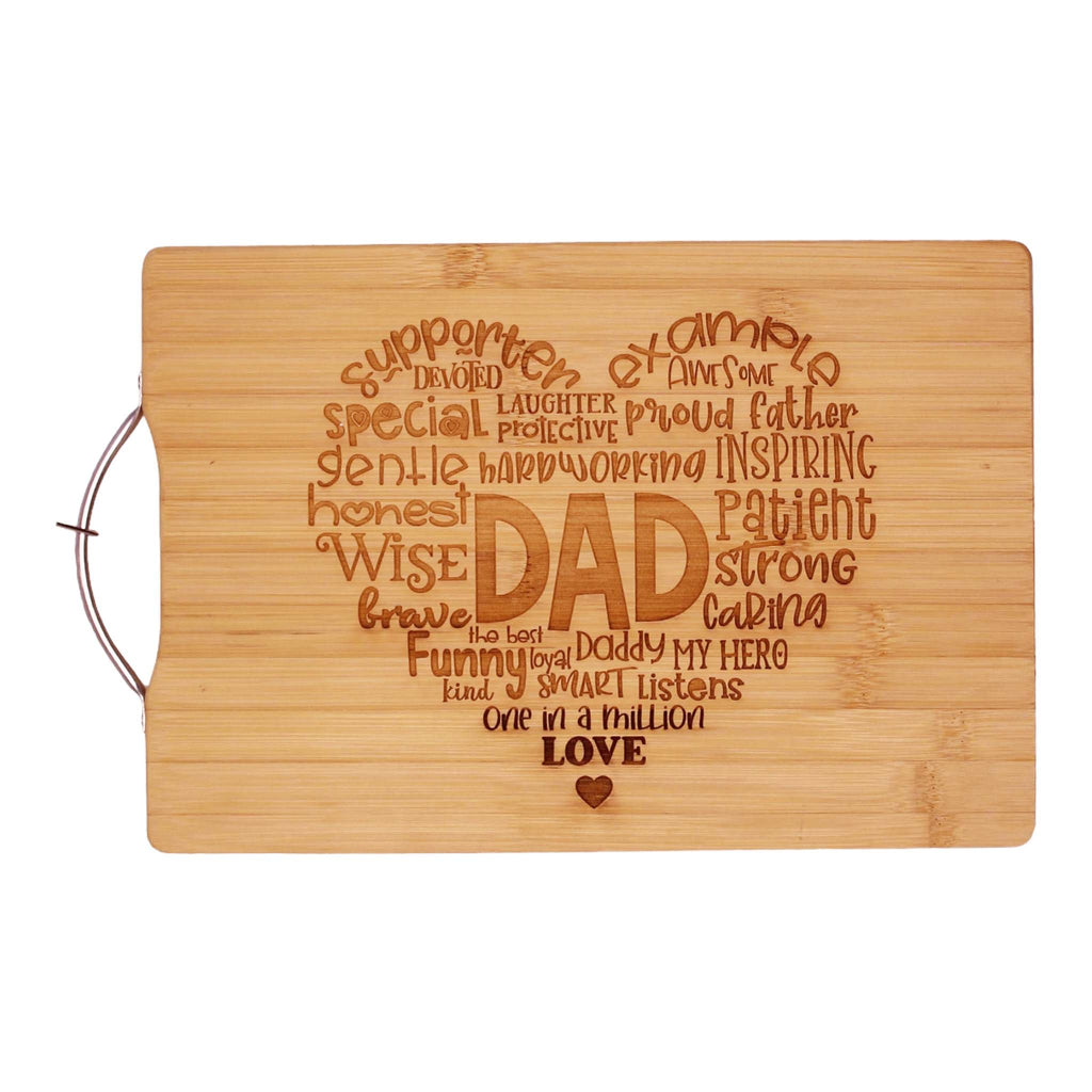 Dad - Word Art | cutting board | bamboo charcuterie board cheese | cheese board