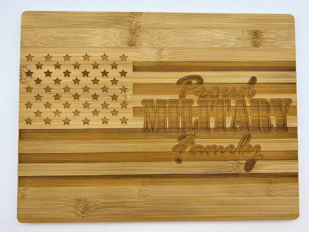 Military Family  - Cutting Board - 4th of July, Memorial Day and Veterans Day