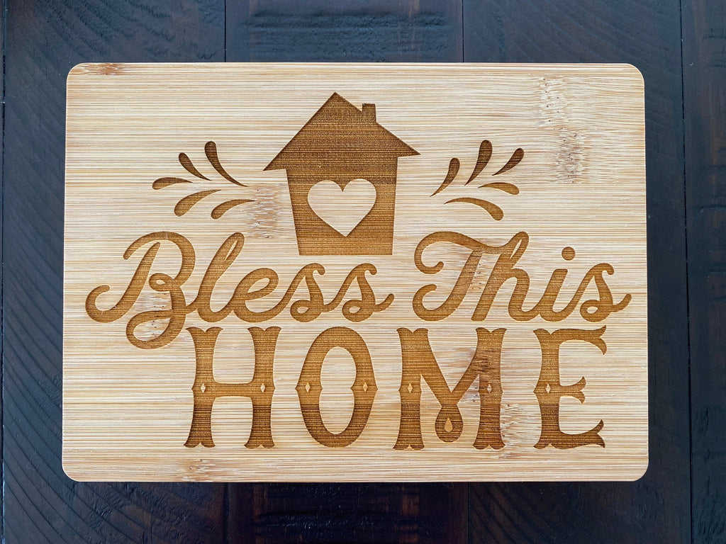 Bless this home | cutting board | bamboo charcuterie board cheese | cheese board