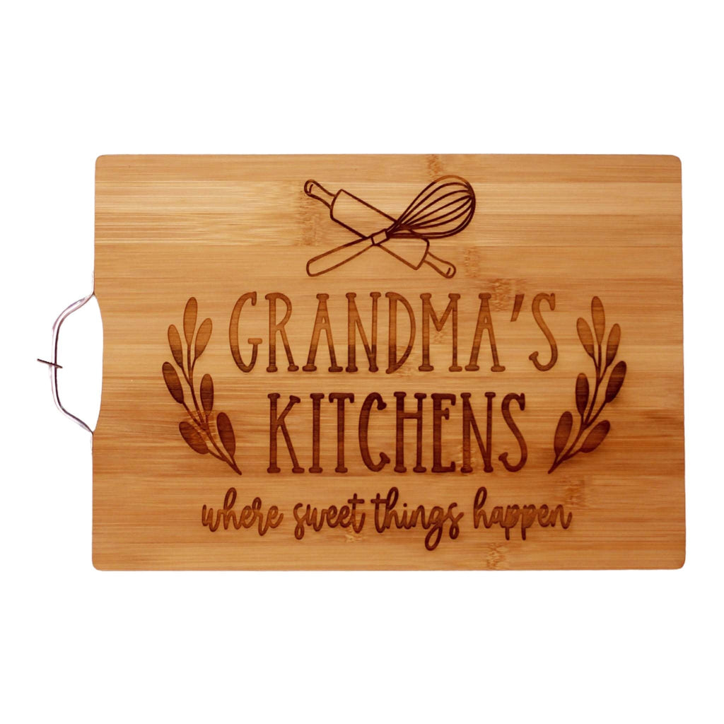 Grandmas kitchens where sweet things happen - Cutting Board